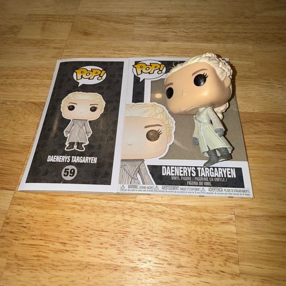 Funko Pop Game of Thrones Daenerys Jon Snow Dragon Rhaegal Fire Lot 25 59 67 68 - Picture 8 of 11